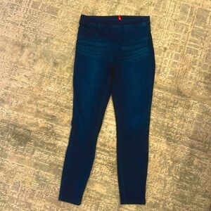 Spanx Blue Denim Jegging Skinny Pull On Flex Waist Womens Size Small